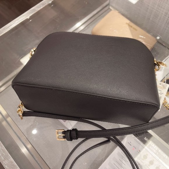 MK Small Dome PVC Crossbody Bag Black - Picture 4 of 6